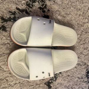 Crocs White Slide Sandals